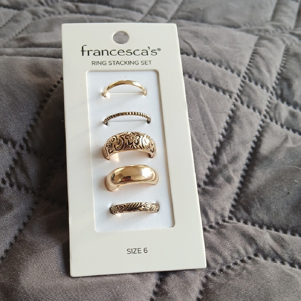 Francesca's Collections Gold and Silver Ring Set